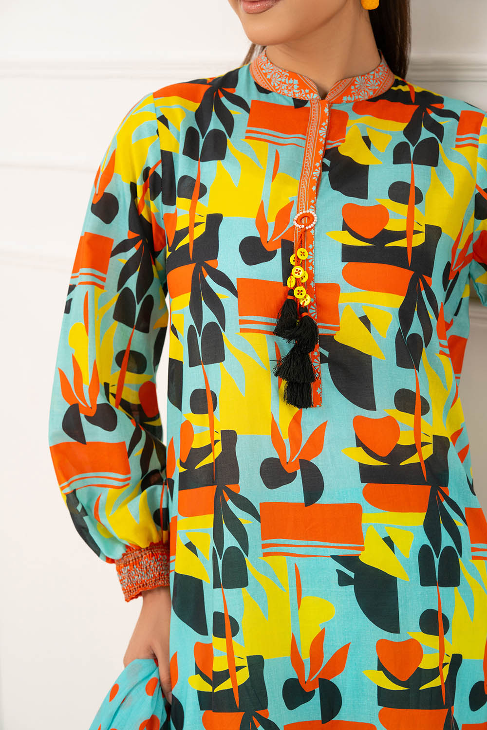 Embroidered Jacquard Kurta