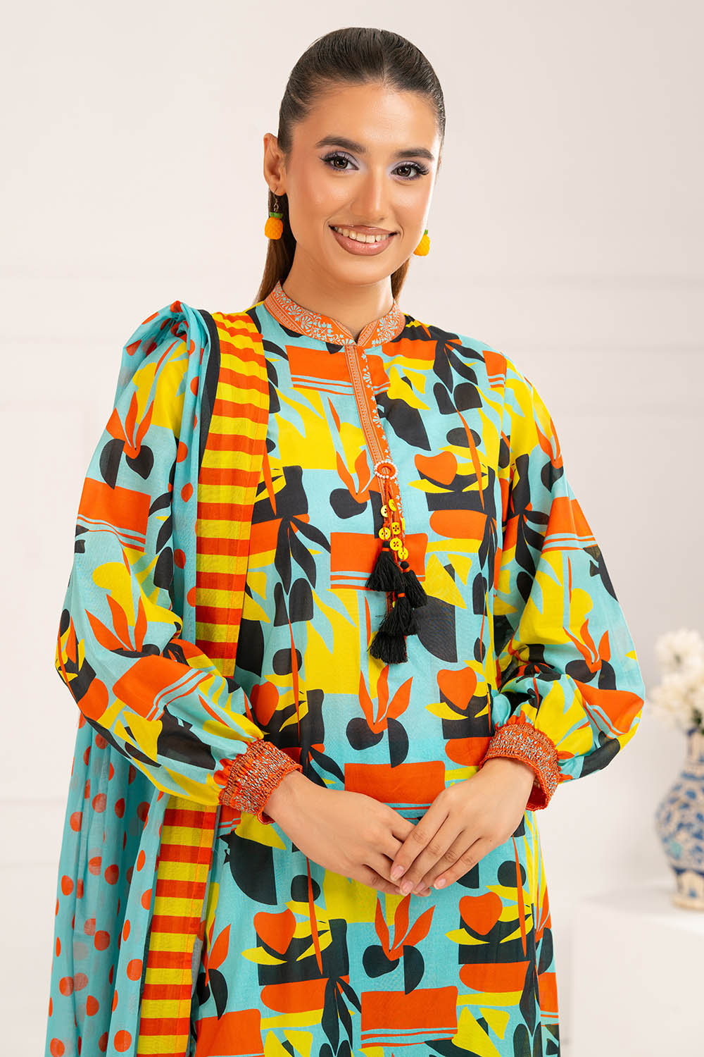 Embroidered Jacquard Kurta