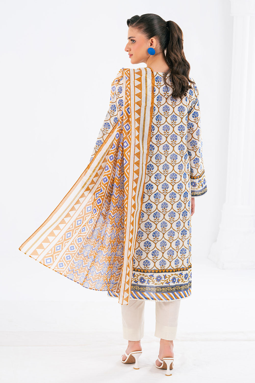 3 Piece Printed Lawn Suit with Dupatta