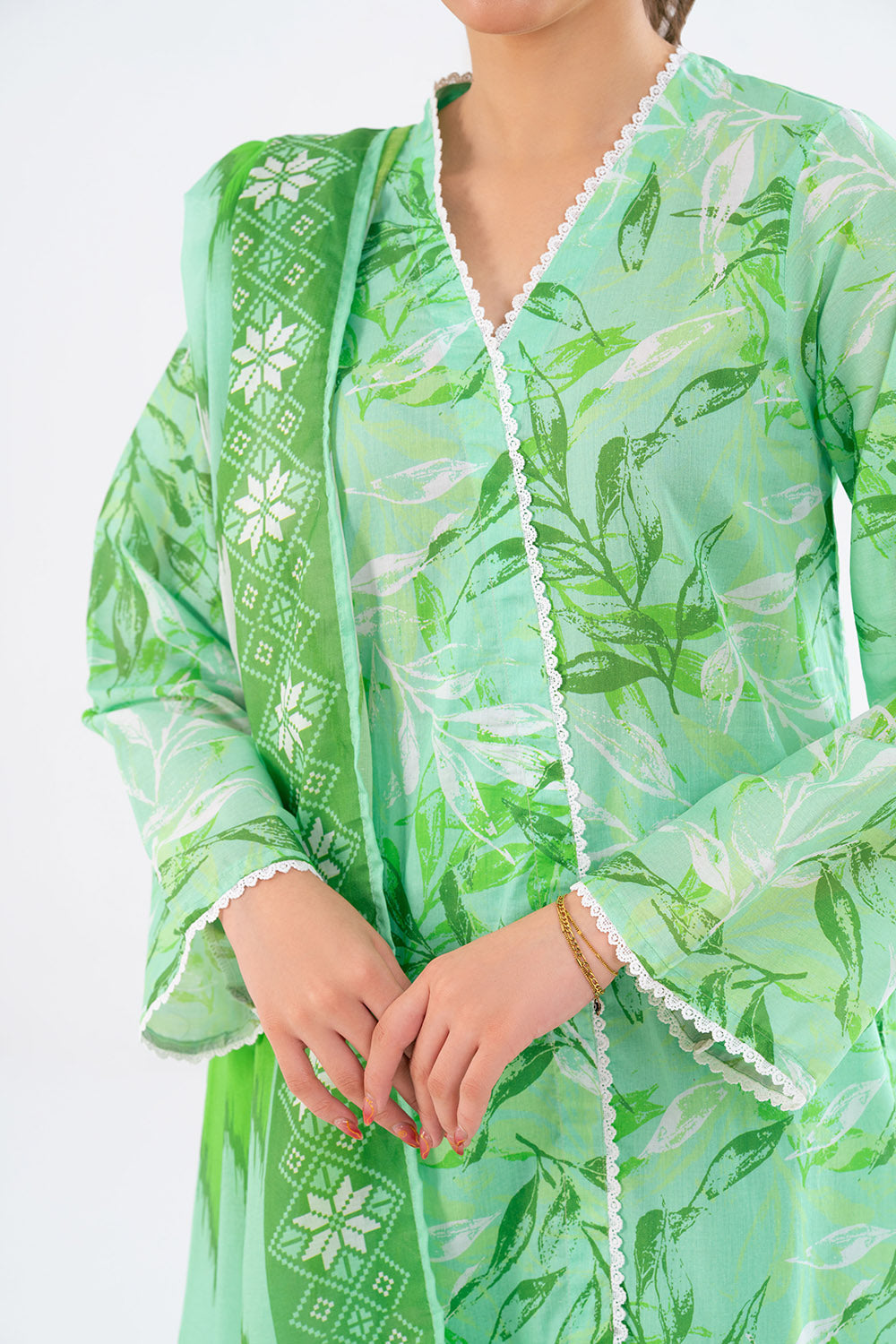 3 Piece Printed Lawn Suit with Dupatta