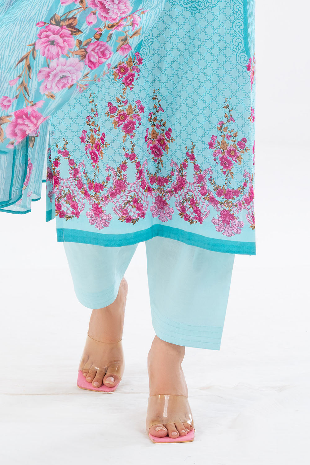 3 Piece Printed Lawn Suit With Dupatta