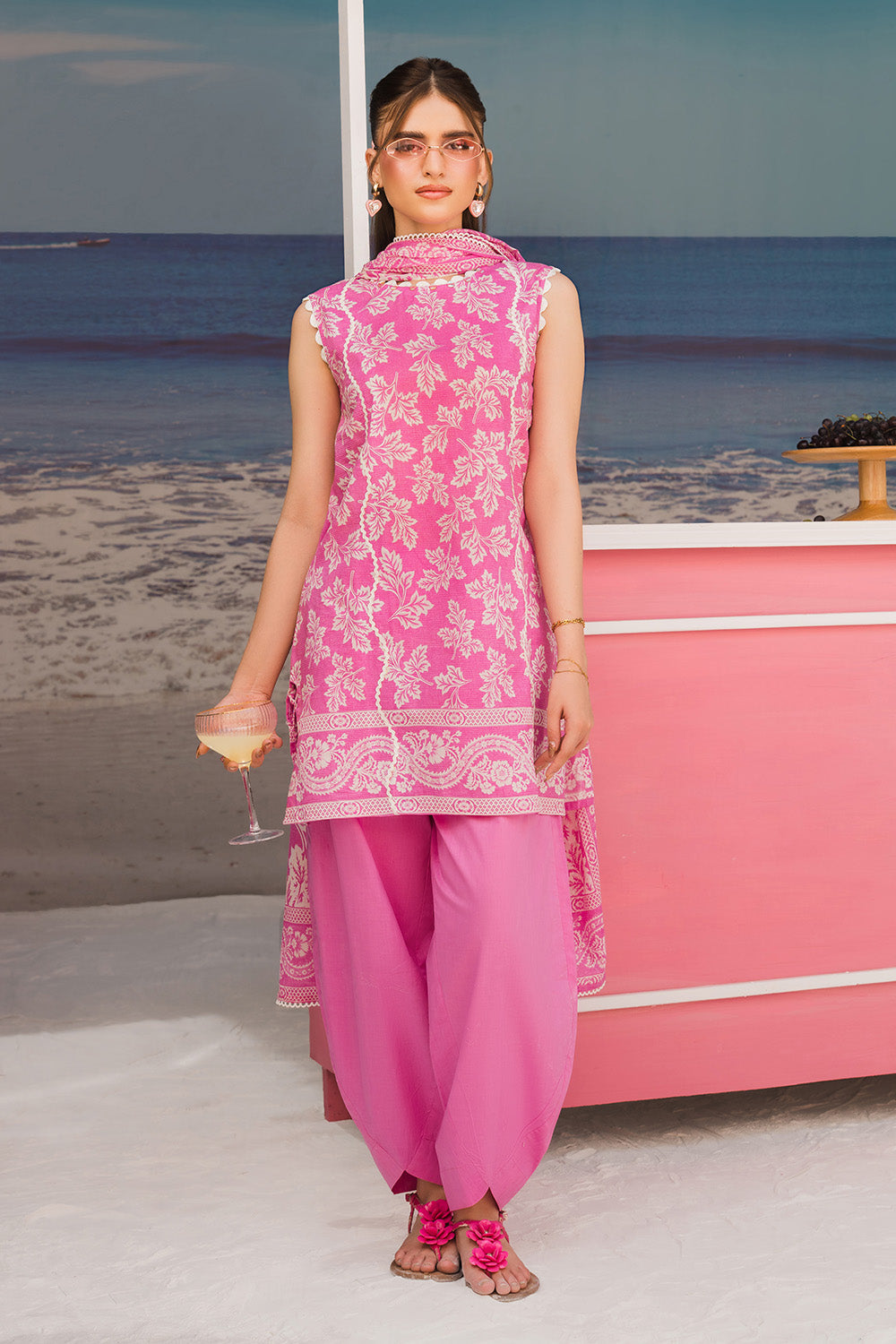 3 Piece Printed Lawn Suit with Printed Lawn Dupatta