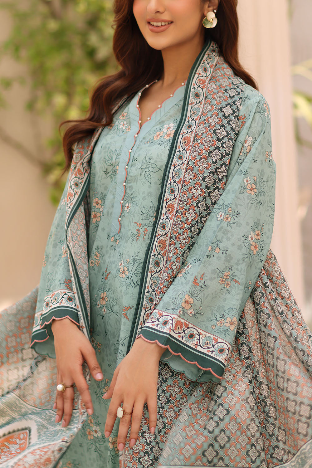 3 Piece Printed Lawn Suit with Printed Lawn Dupatta