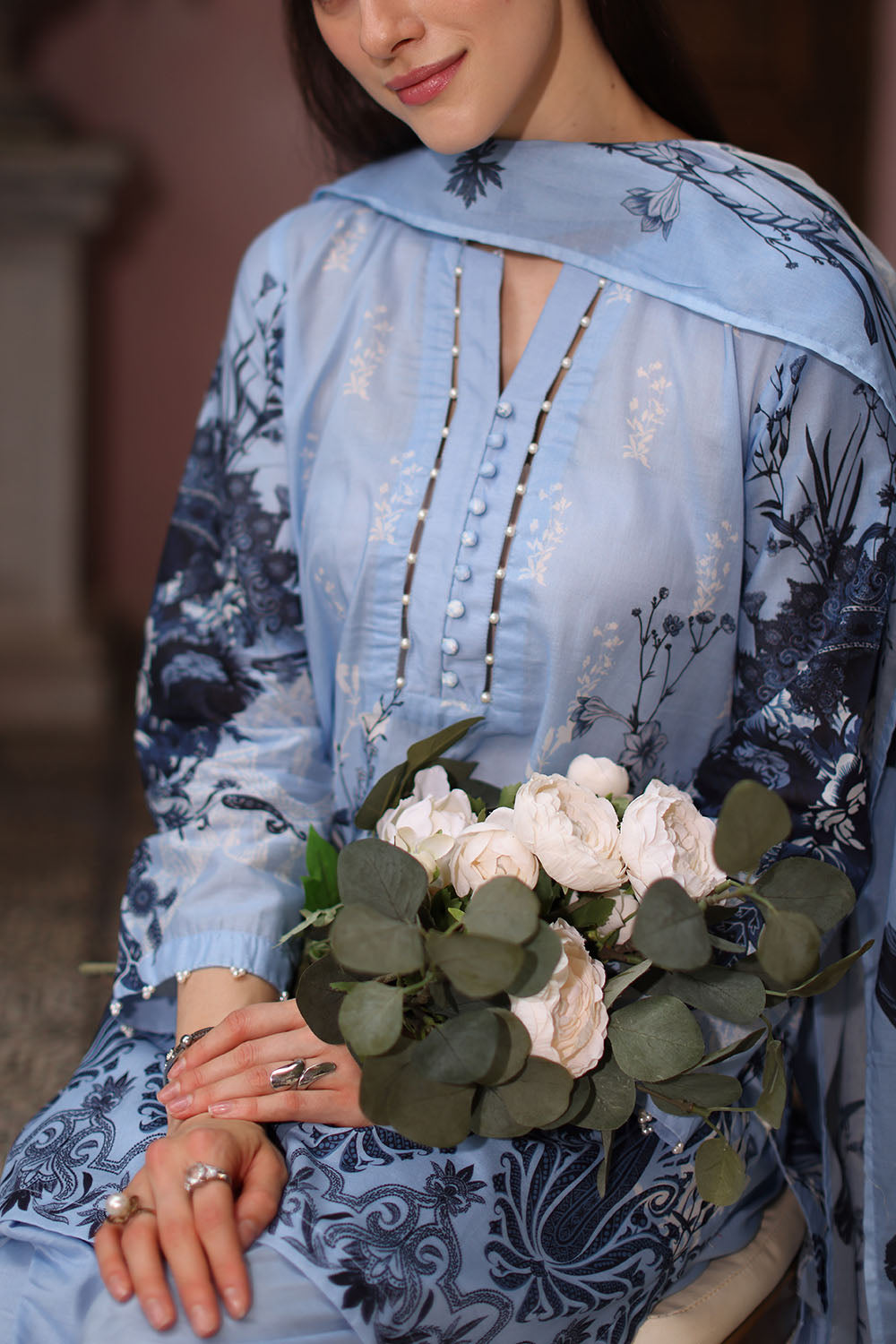 3 Piece Printed Lawn Suit with Printed Lawn Dupatta