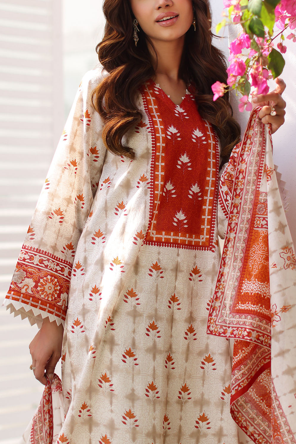 3 Piece Printed Lawn Suit with Printed Lawn Dupatta