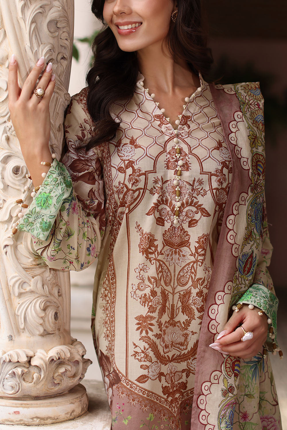 3 Piece Printed Lawn Suit with Printed Lawn Dupatta