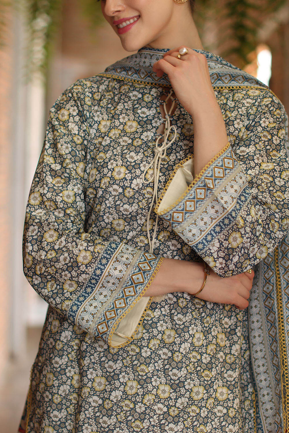 3 Piece Printed Lawn Suit with Printed Lawn Dupatta