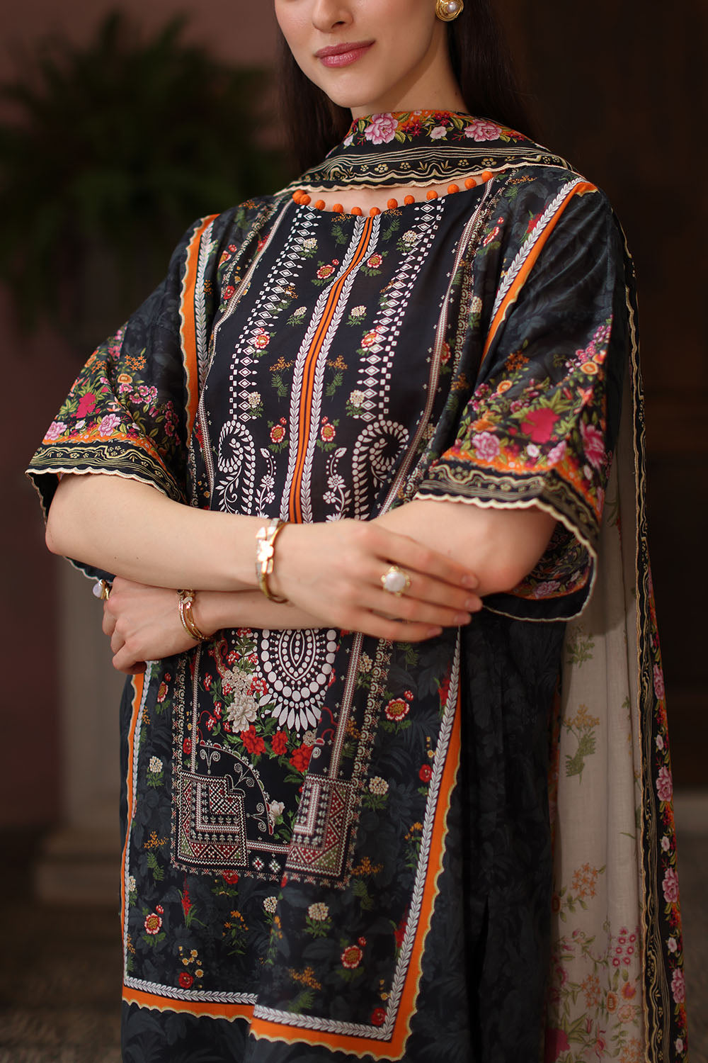 3 Piece Printed Lawn Suit with Printed Lawn Dupatta