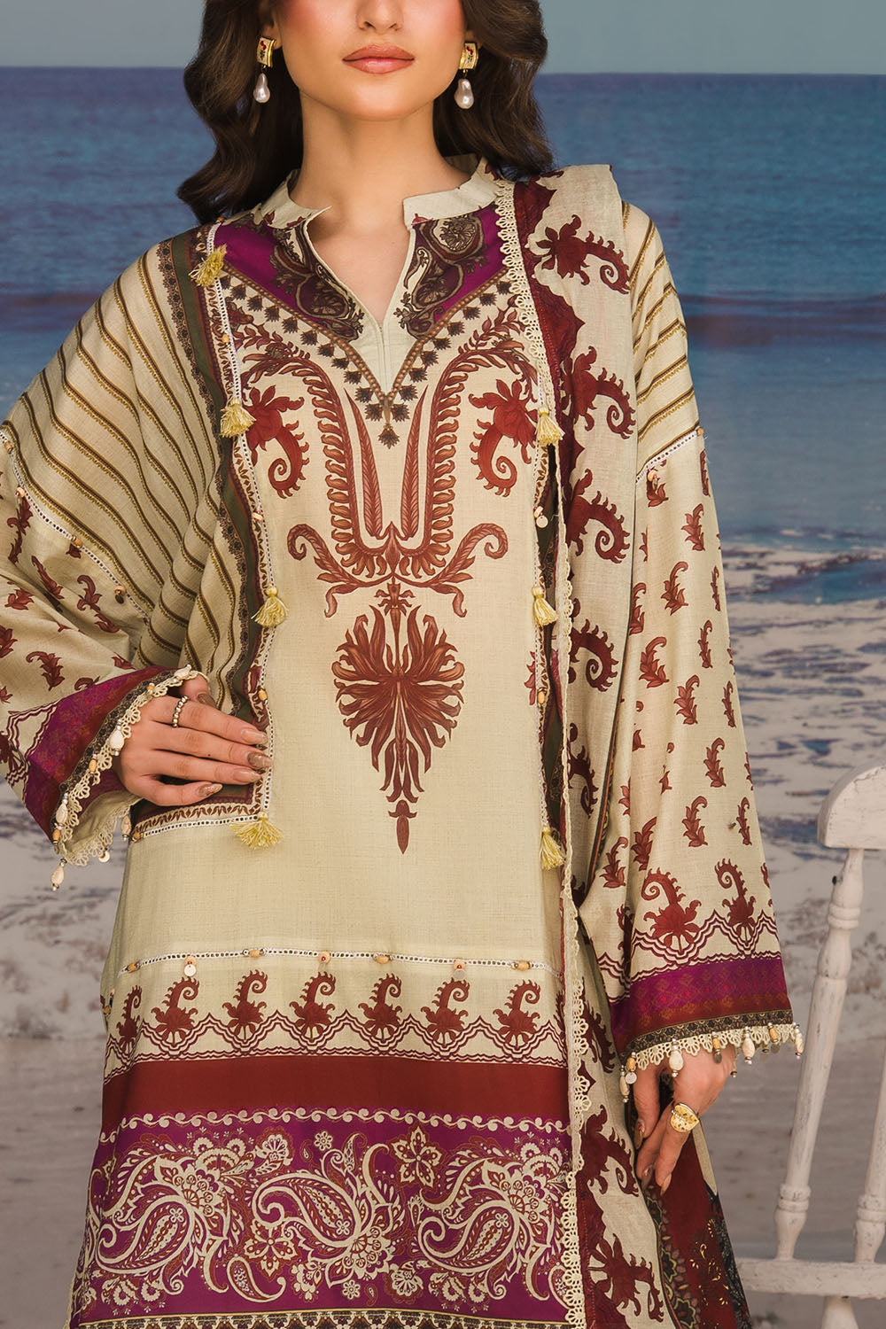 3 Piece Printed Lawn Suit with Printed Lawn Dupatta