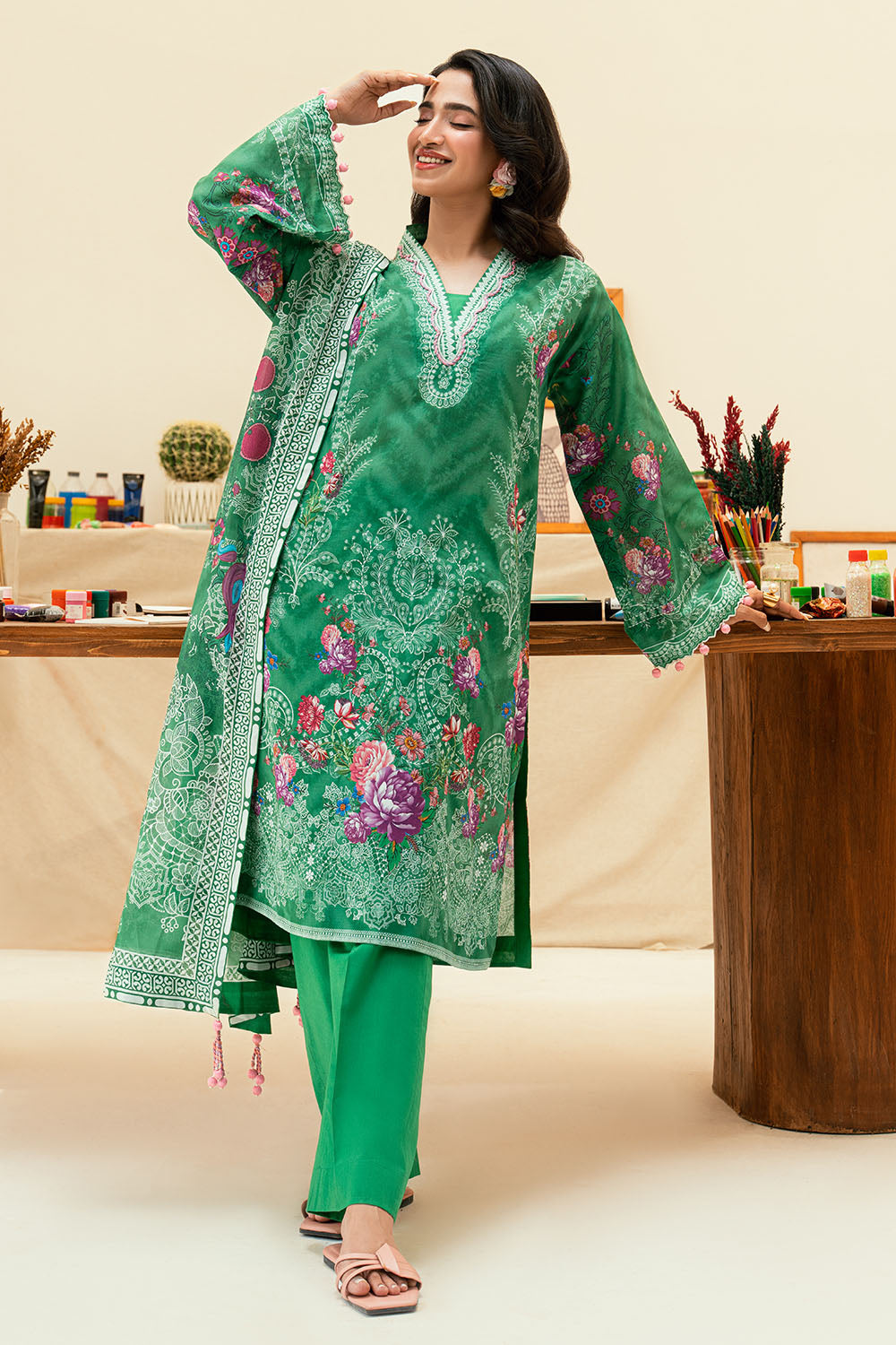 3 Piece Printed Lawn Suit - W-FB-SP1-26-455575