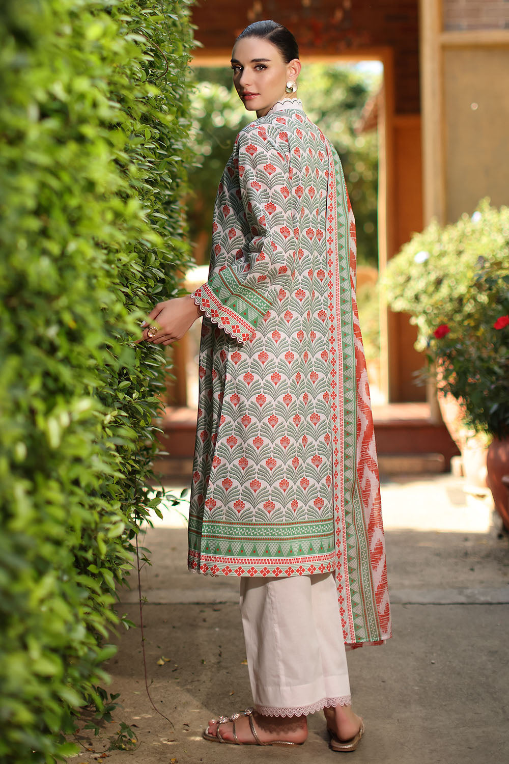 3 Piece Printed Lawn Suit With Dupatta