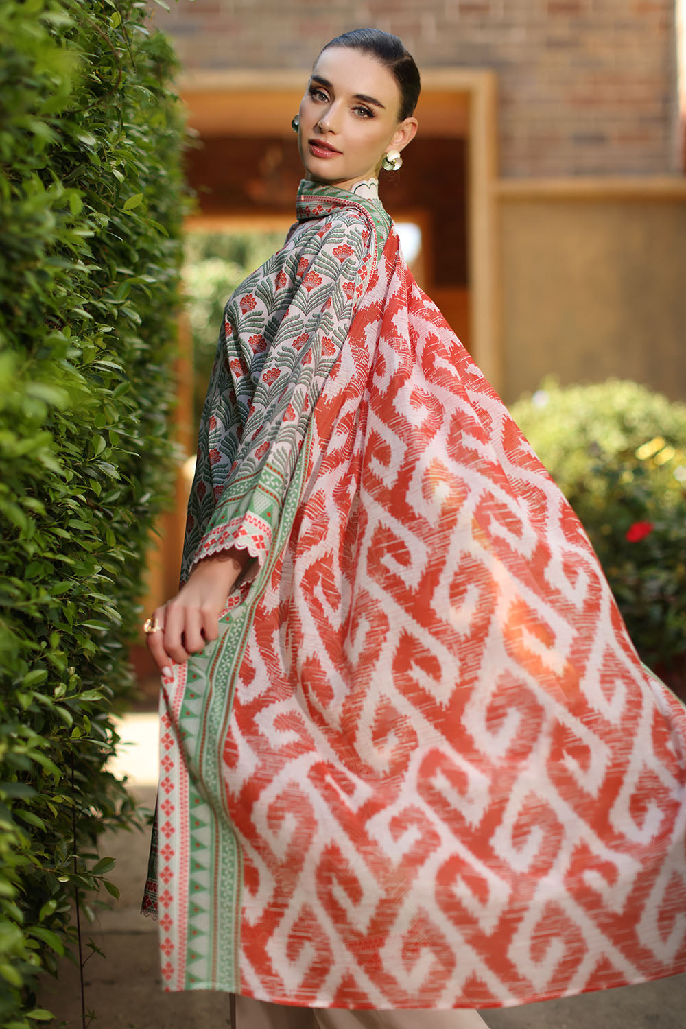 3 Piece Printed Lawn Suit With Dupatta