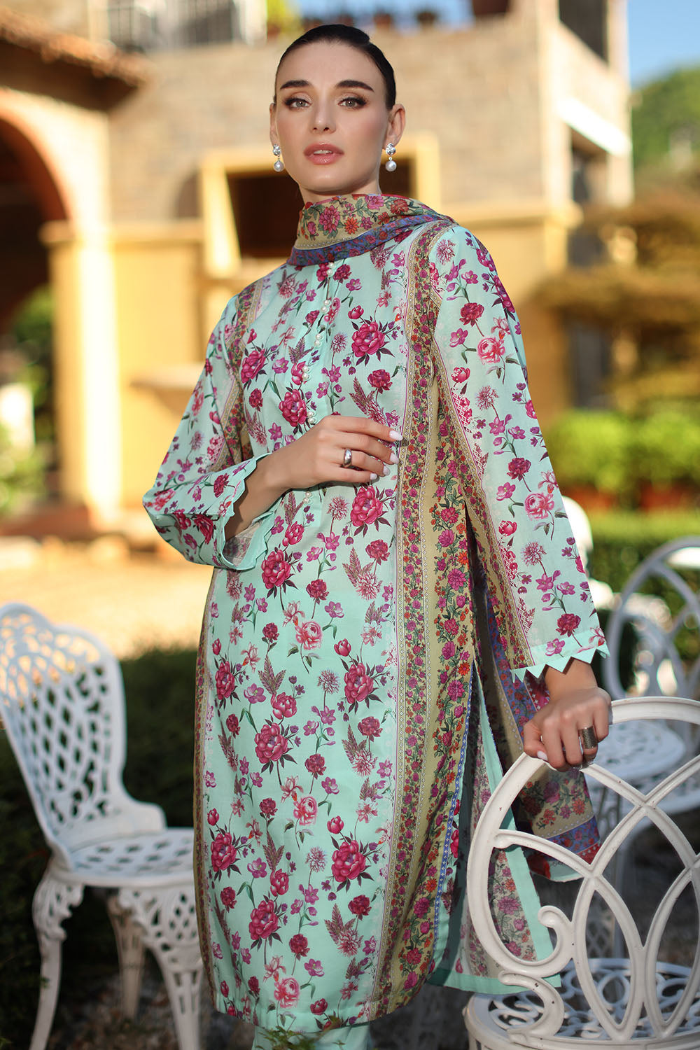 3 Piece Printed Lawn Suit With Dupatta