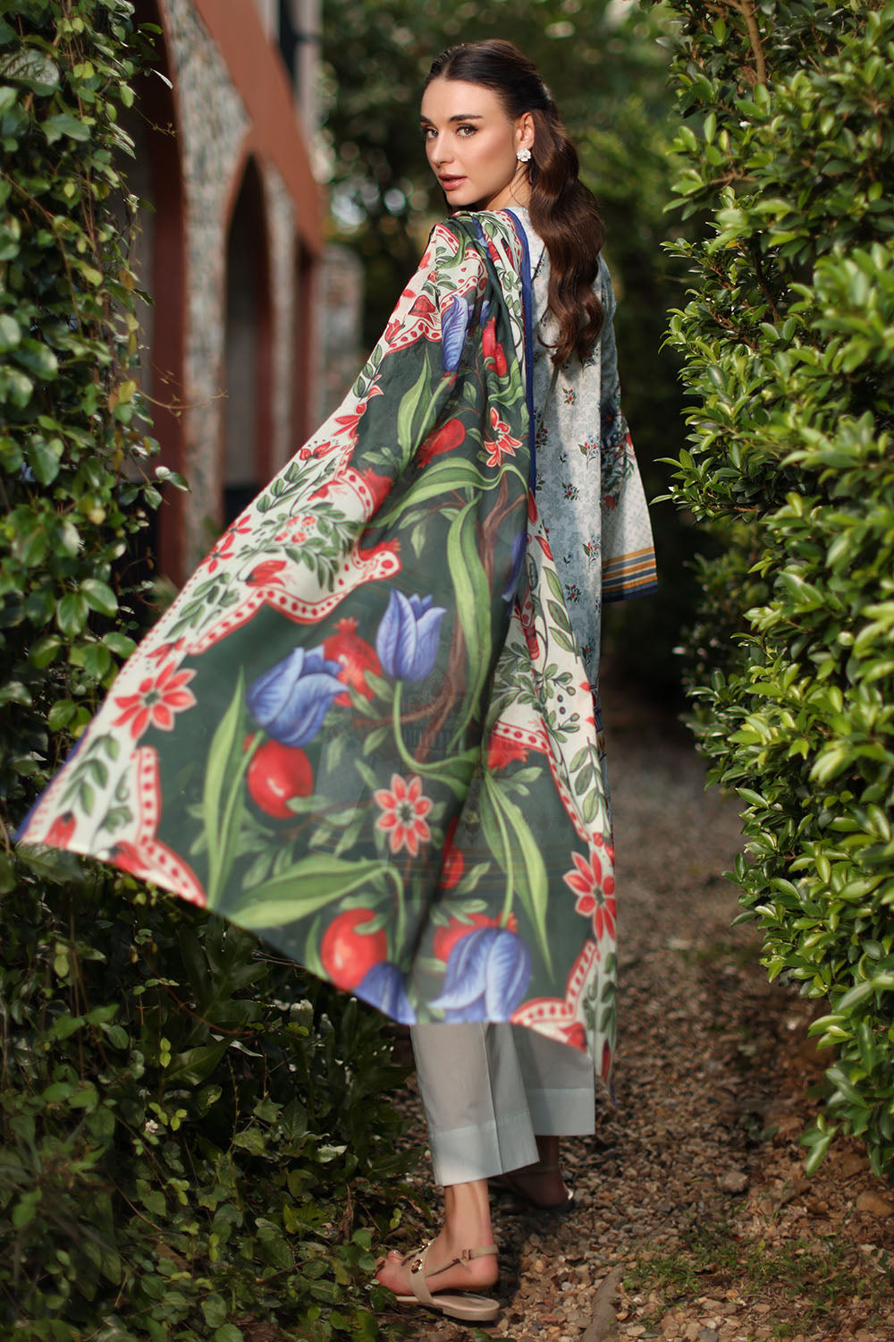 3 Piece Printed Lawn Suit With Dupatta