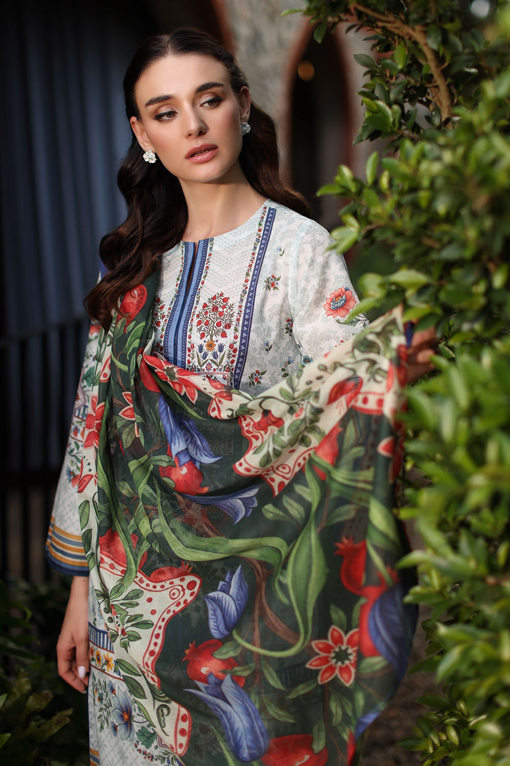 3 Piece Printed Lawn Suit With Dupatta
