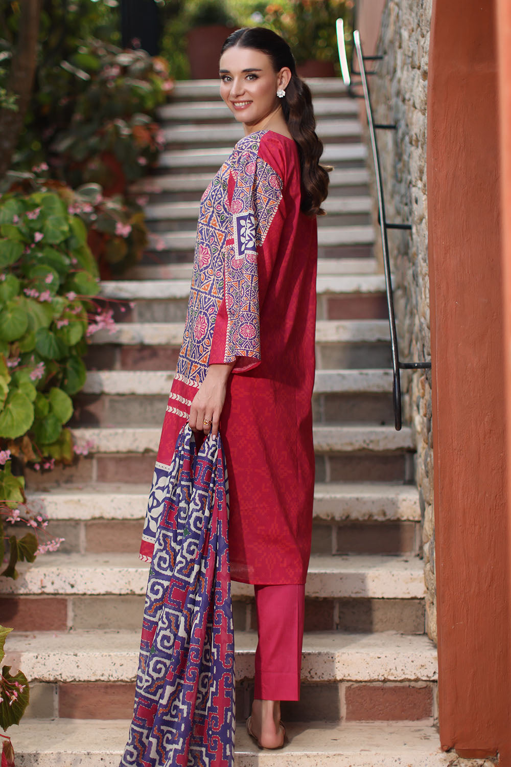 3 Piece Printed Lawn Suit with Dupatta