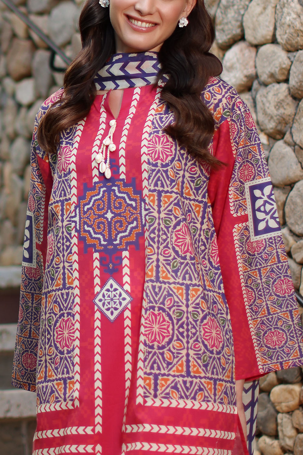 3 Piece Printed Lawn Suit with Dupatta