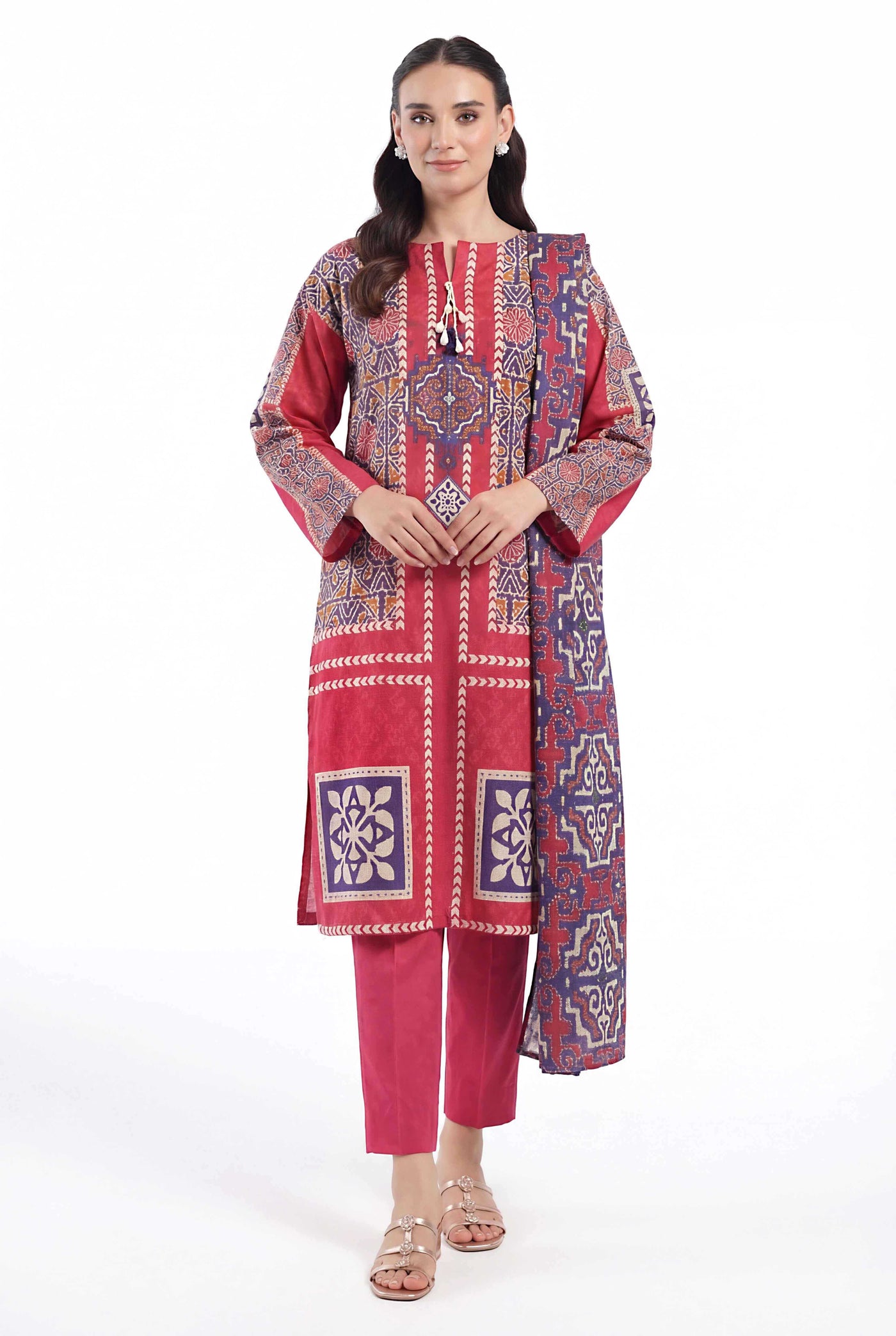 3 Piece Printed Lawn Suit with Dupatta