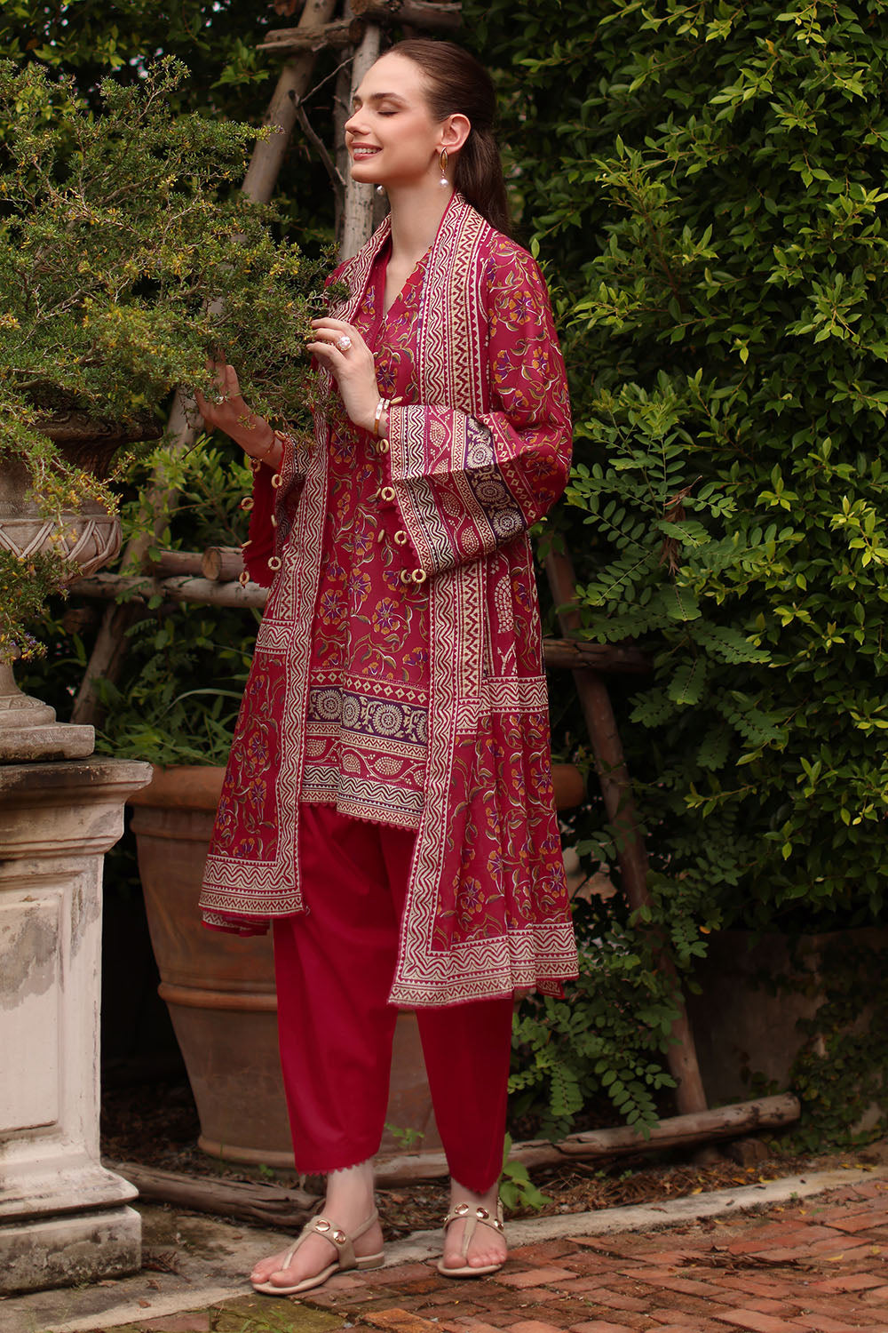 3 Piece Printed Lawn Suit with Printed Lawn Dupatta