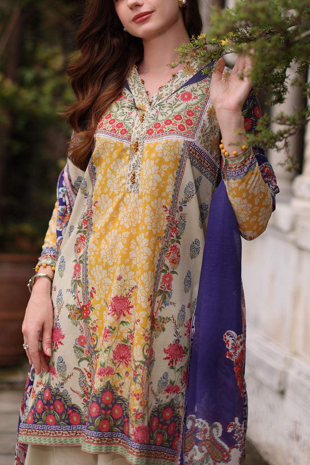 3 Piece Printed Lawn Suit with Printed Lawn Dupatta