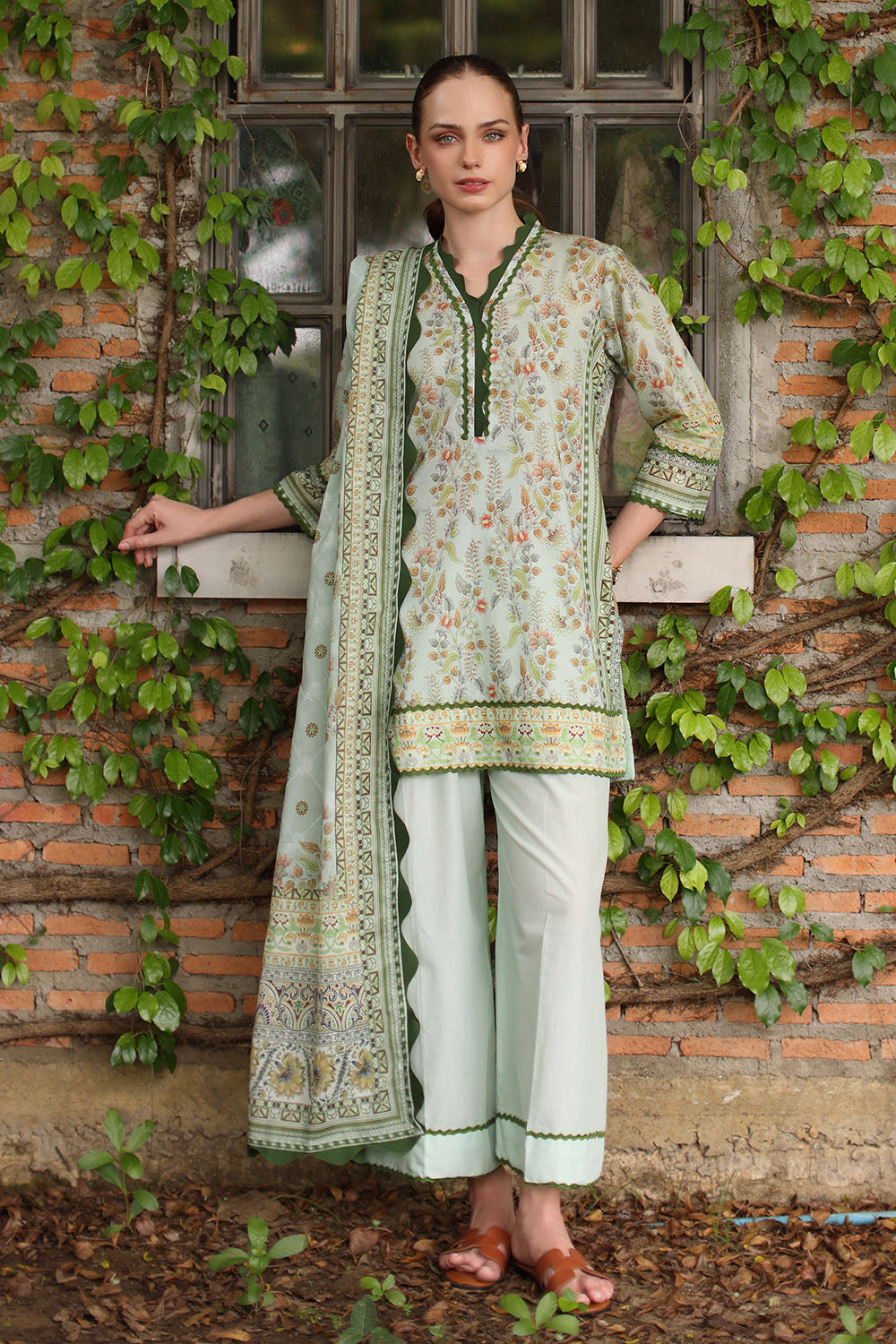 3 Piece Printed Lawn Suit with Printed Lawn Dupatta