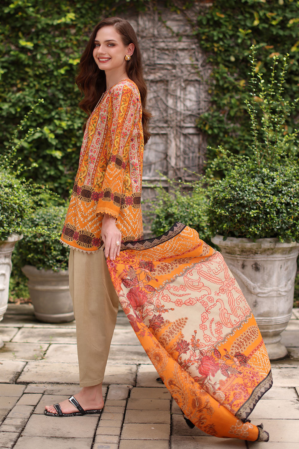 3 Piece Printed Lawn Suit with Printed Lawn Dupatta