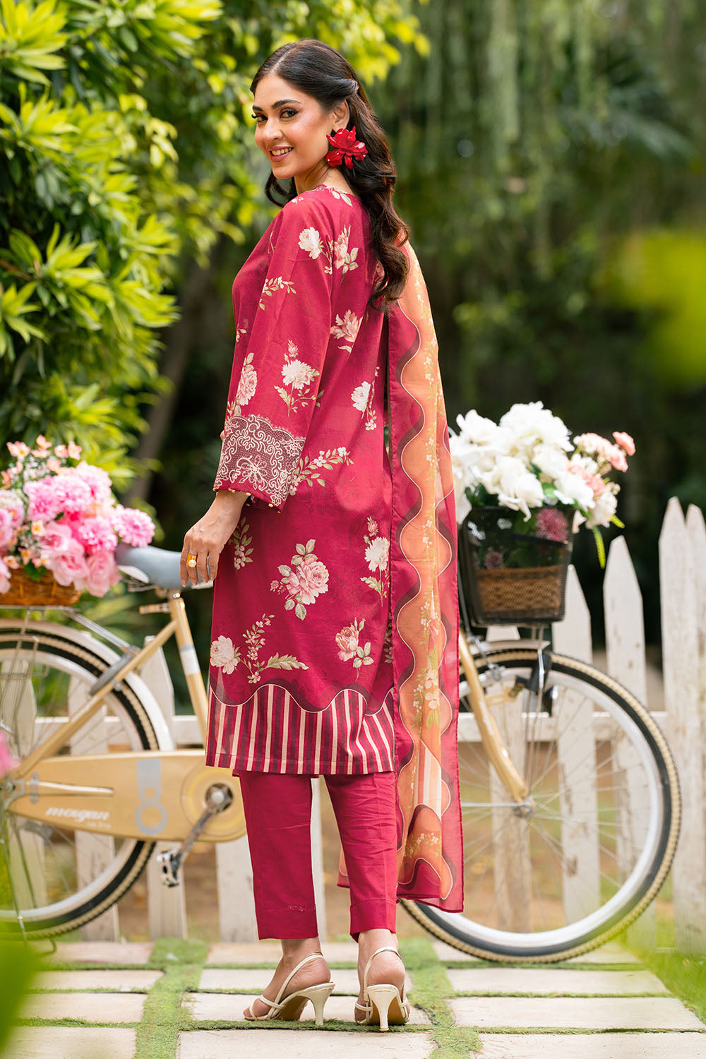 3 Piece Printed Lawn Suit with Printed Lawn Dupatta