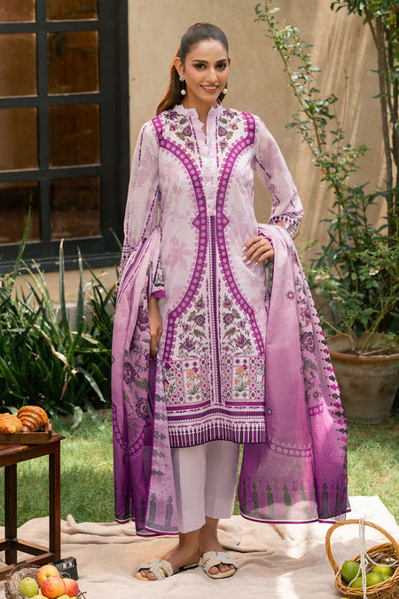 3 Piece Printed Lawn Suit with Printed Lawn Dupatta - W-FB-LB-26-485117