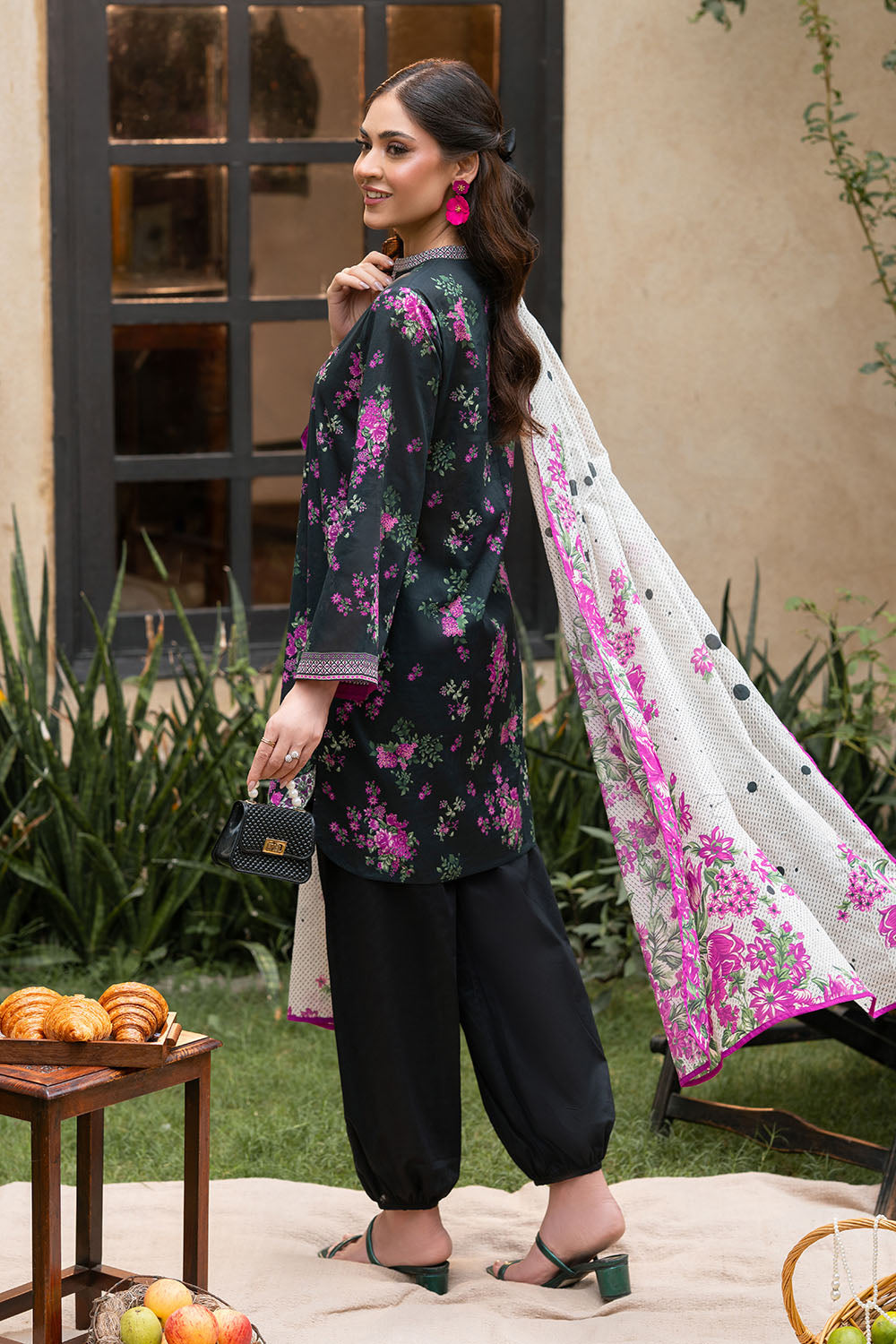 3 Piece Printed Lawn Suit with Printed Lawn Dupatta