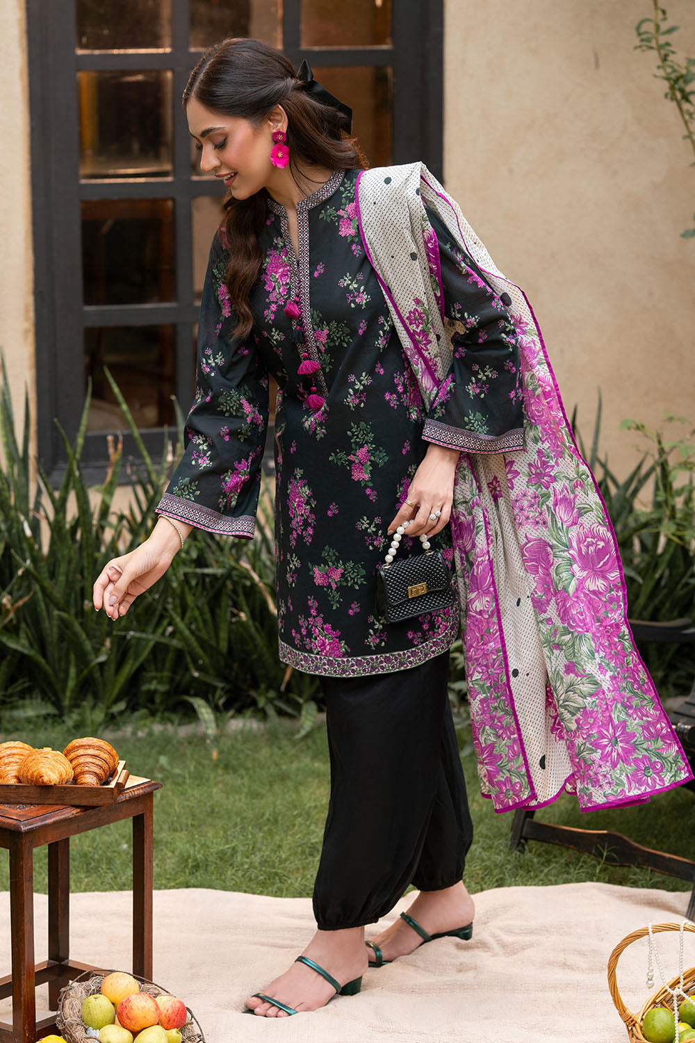 3 Piece Printed Lawn Suit with Printed Lawn Dupatta