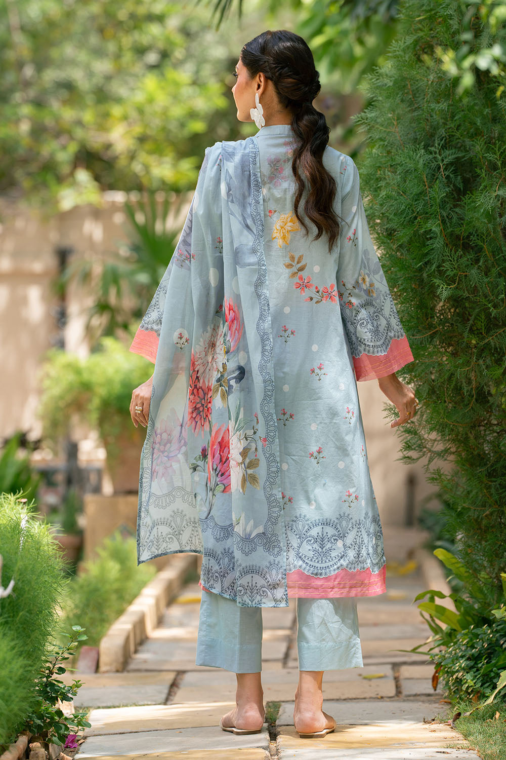 3 Piece Printed Lawn Suit with Printed Lawn Dupatta
