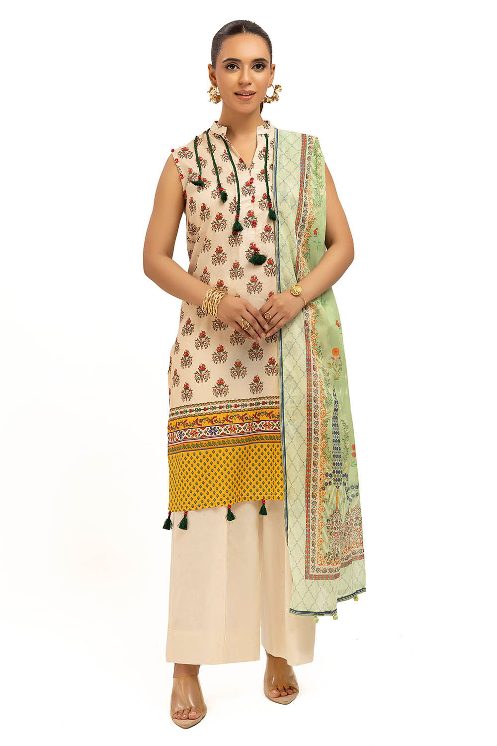 3 Piece Printed Lawn Suit with Dupatta
