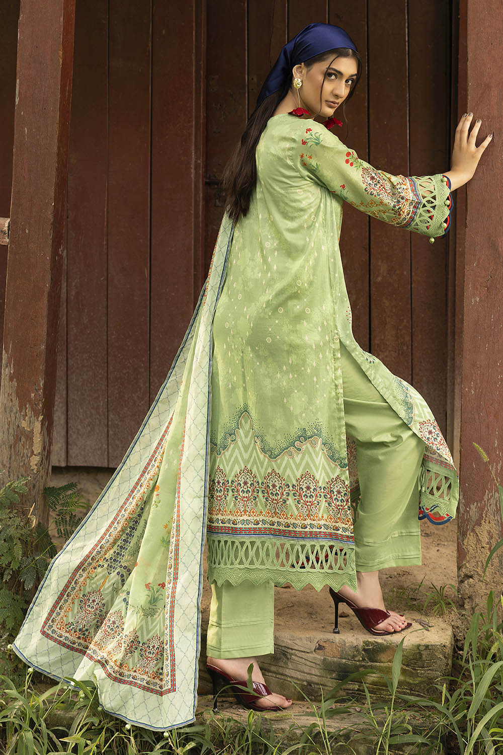 3 Piece Printed Lawn Suit with Dupatta