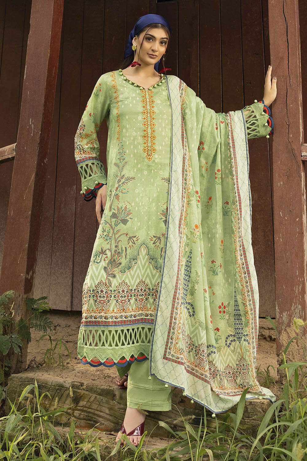 3 Piece Printed Lawn Suit with Dupatta