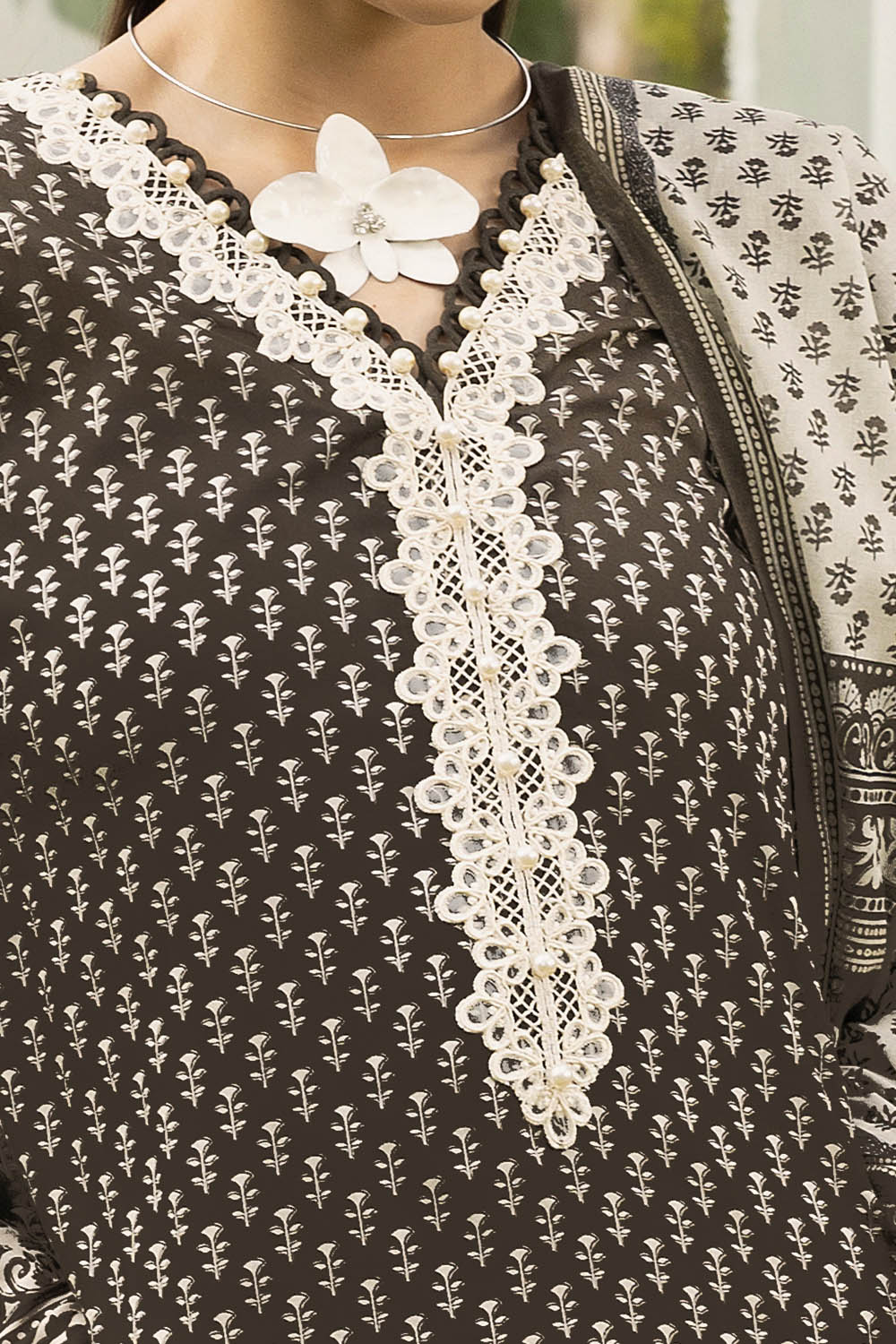 3 Piece Printed Lawn Suit With Dupatta