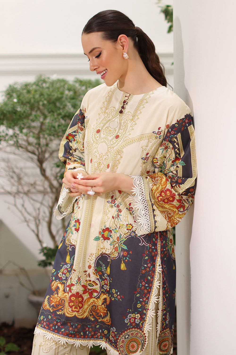 2 Piece Printed Lawn Suit with Printed Trouser