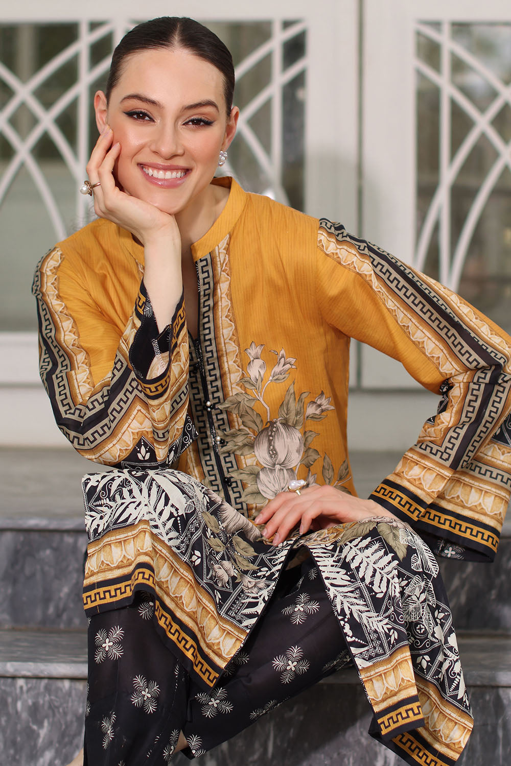 2 Piece Printed Lawn Suit with Printed Trouser