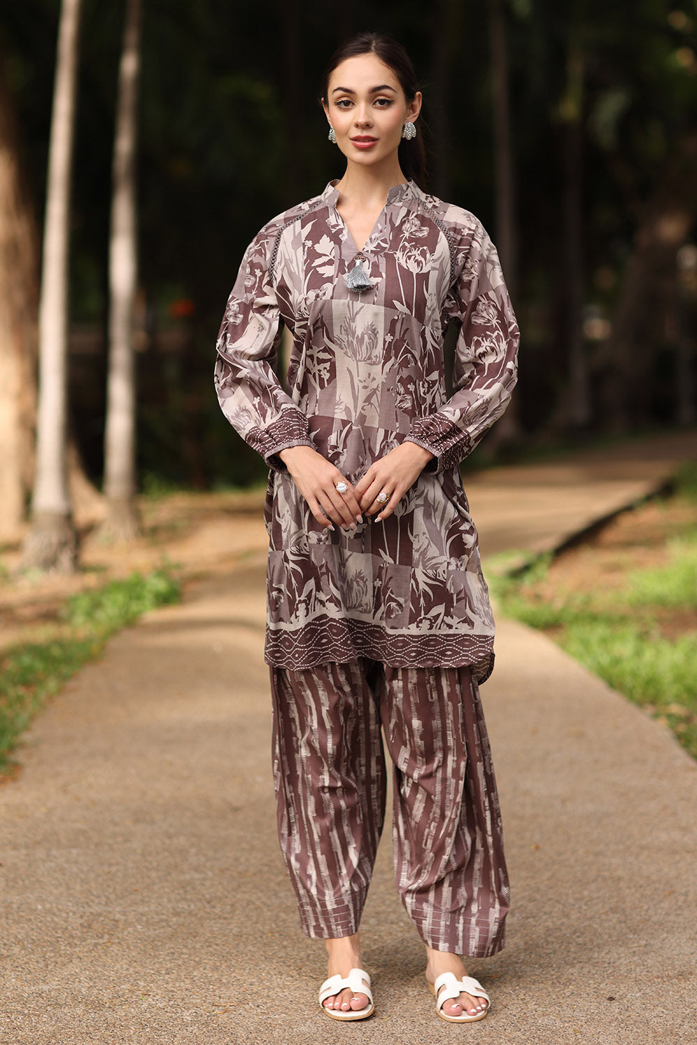 2 Piece Printed Lawn Suit with Printed Trouser