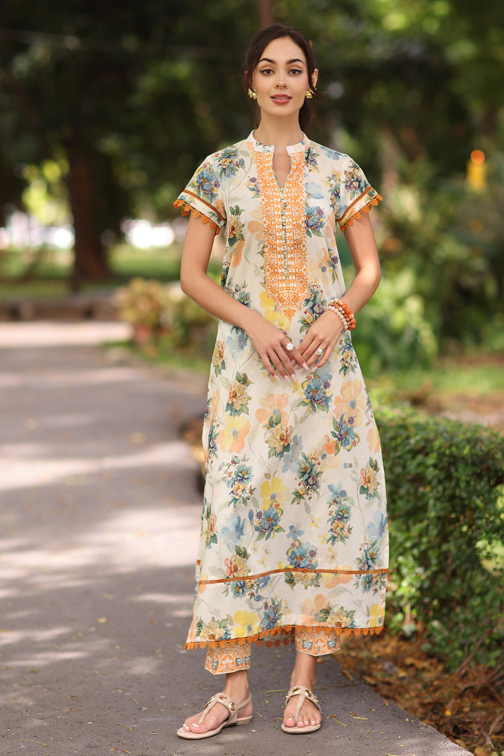 2 Piece Printed Lawn Suit with Printed Trouser