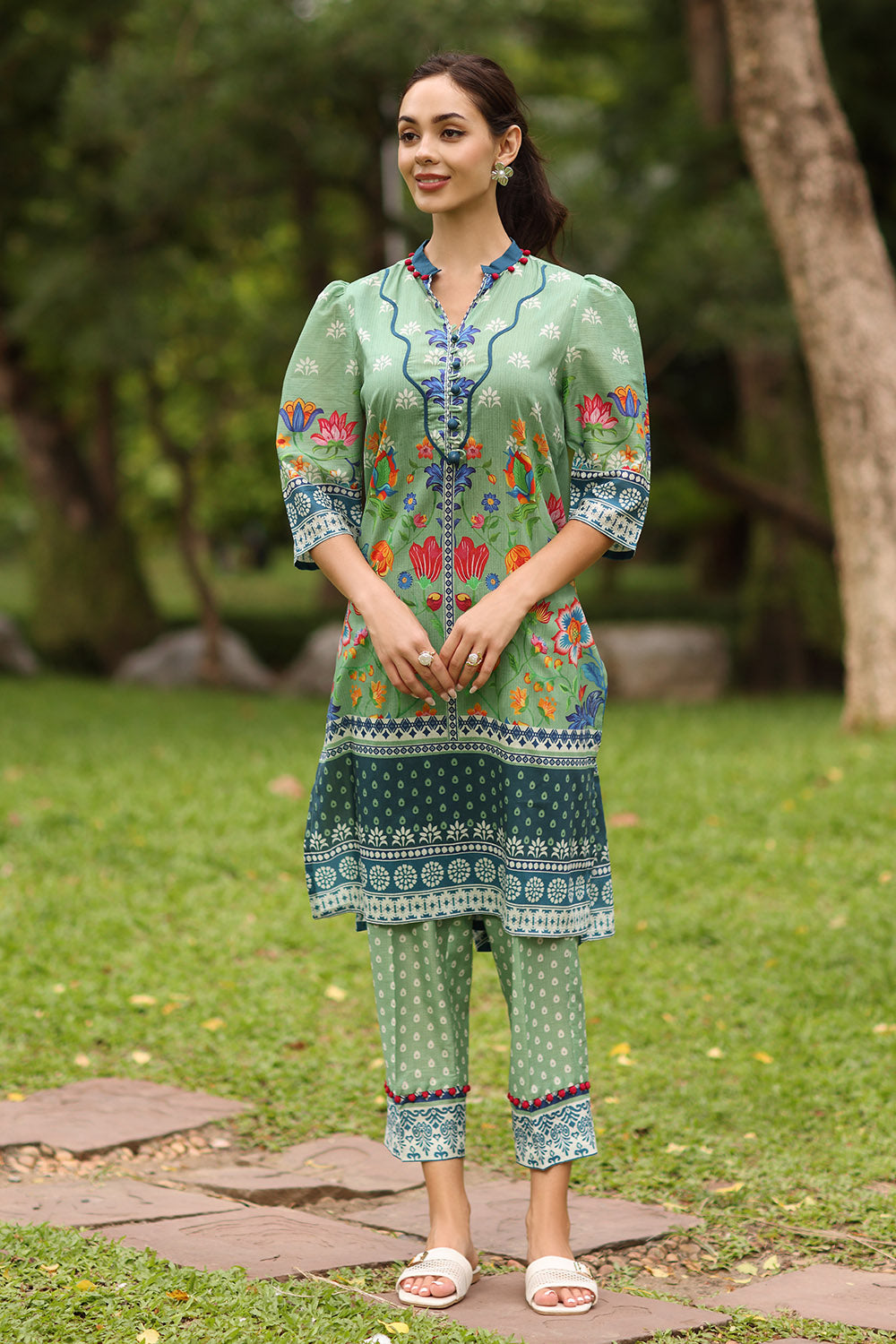 2 Piece Printed Lawn Suit with Printed Trouser