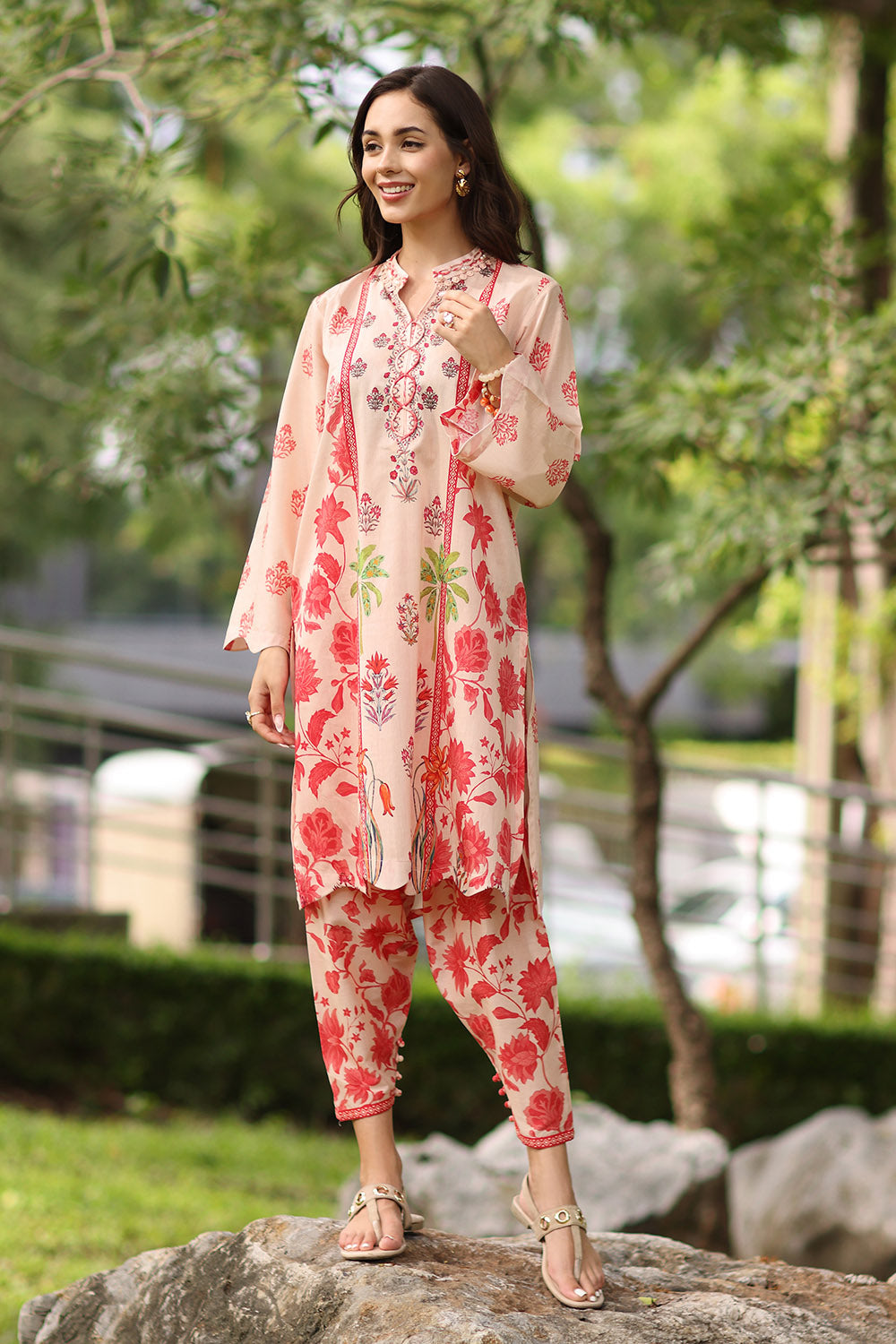 2 Piece Printed Lawn Suit with Printed Trouser