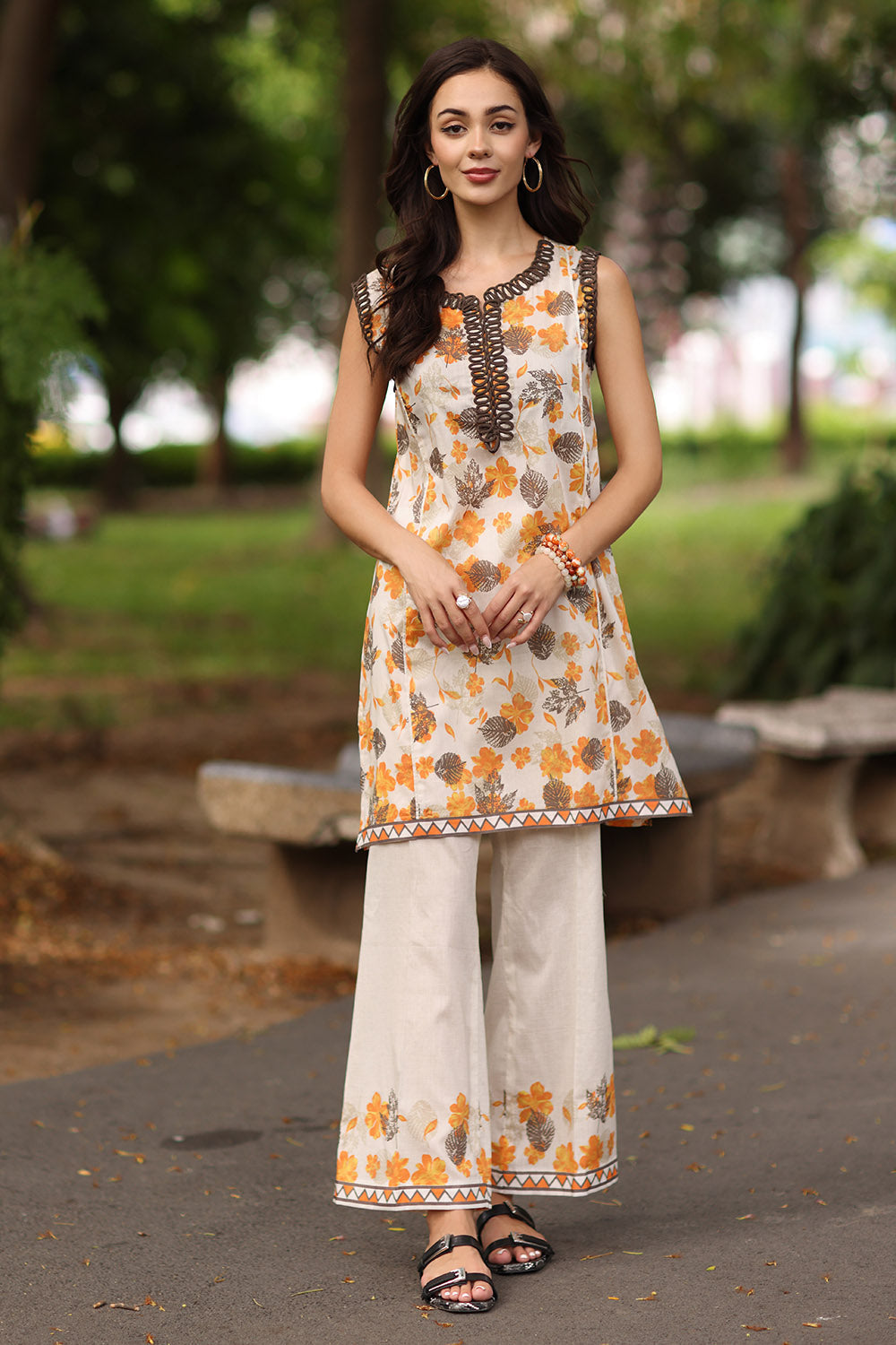 2 Piece Printed Lawn Suit with Printed Trouser