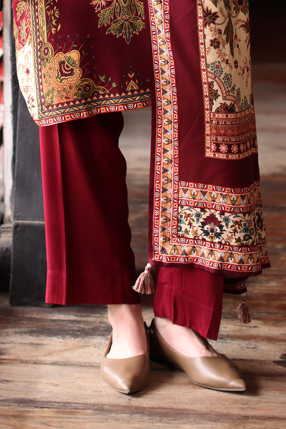 3 Piece Printed Linen Suit with Printed Linen Dupatta