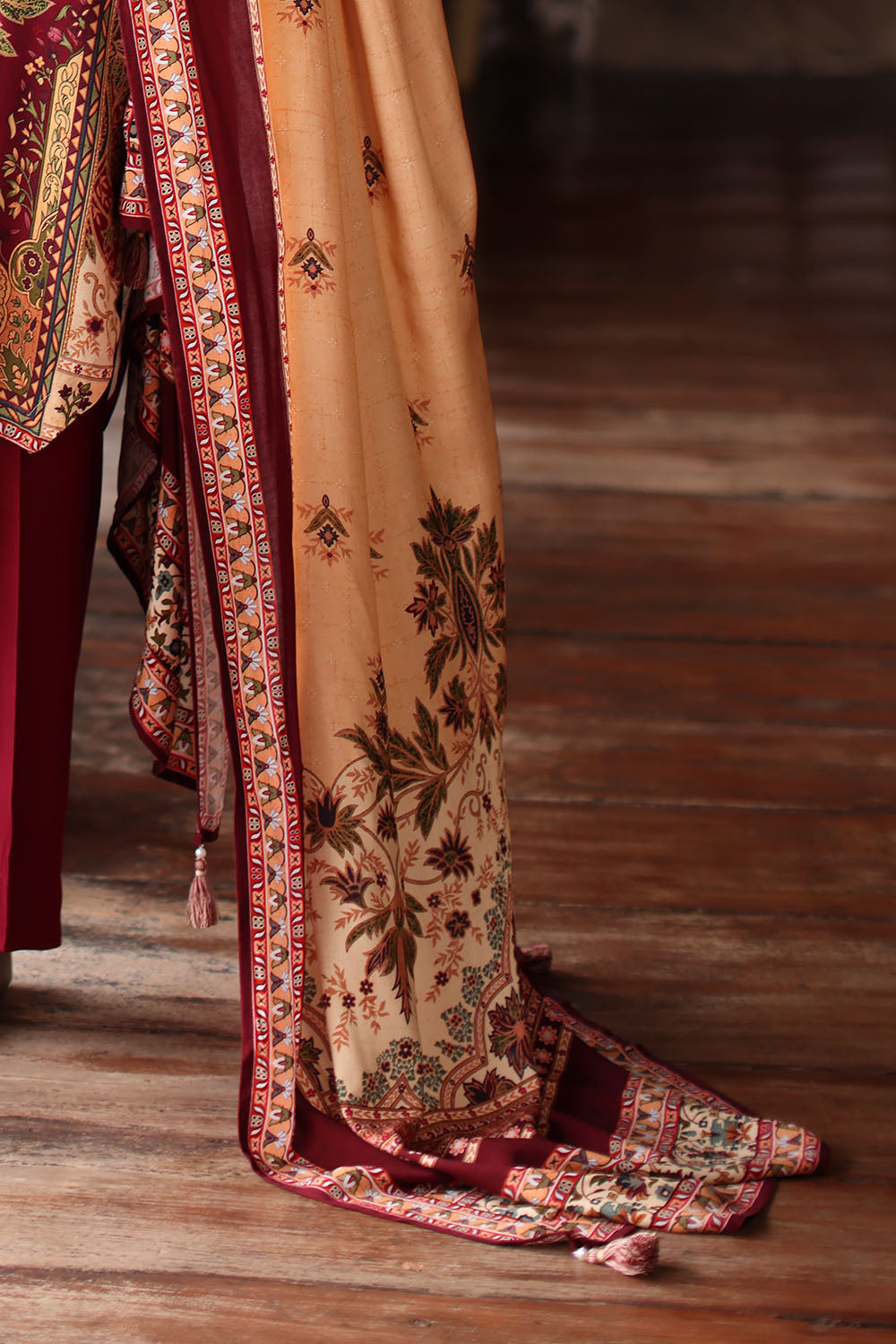 3 Piece Printed Linen Suit with Printed Linen Dupatta