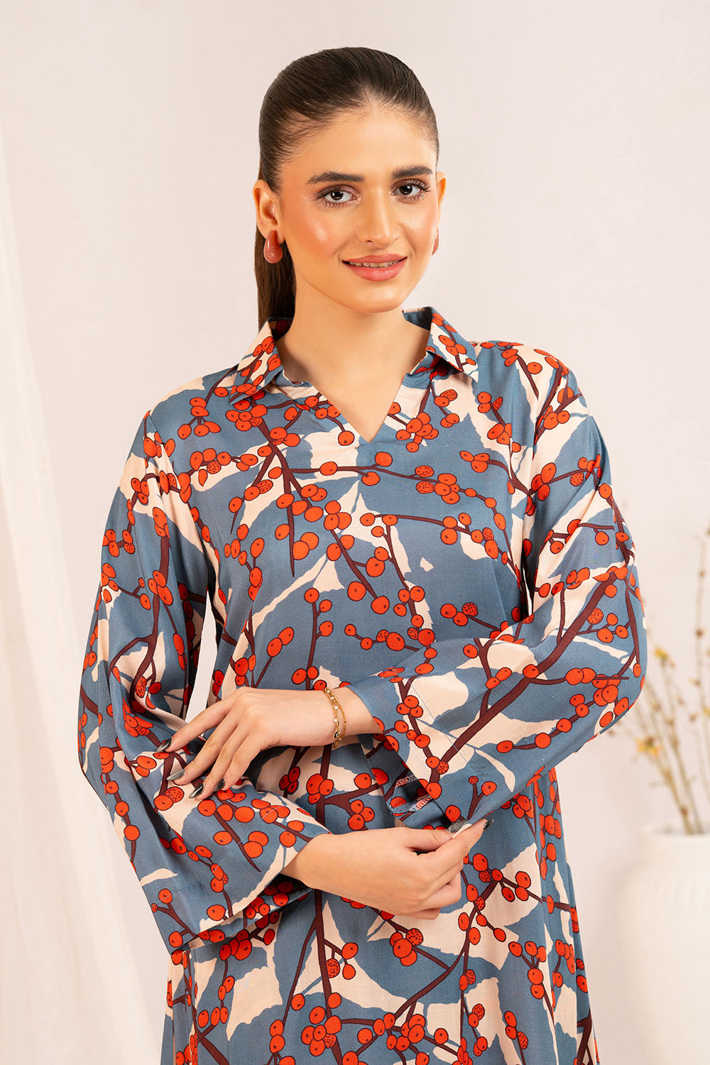 1 Piece Printed Linen Shirt