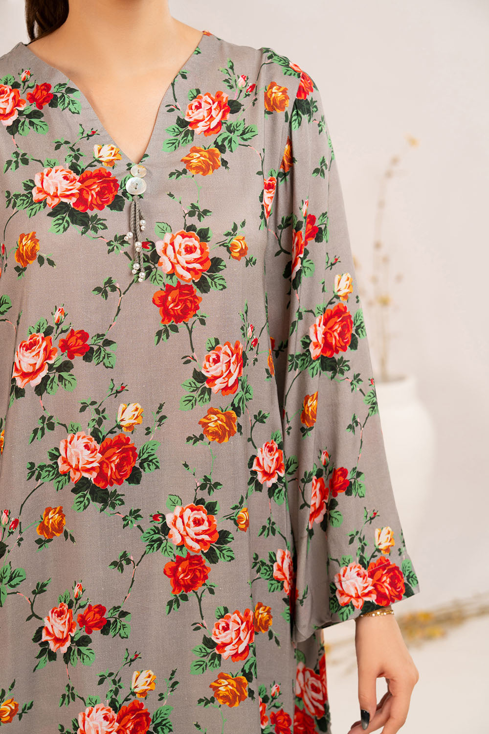 1 Piece Printed Linen Shirt