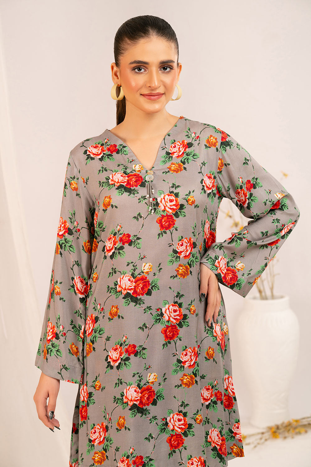 1 Piece Printed Linen Shirt