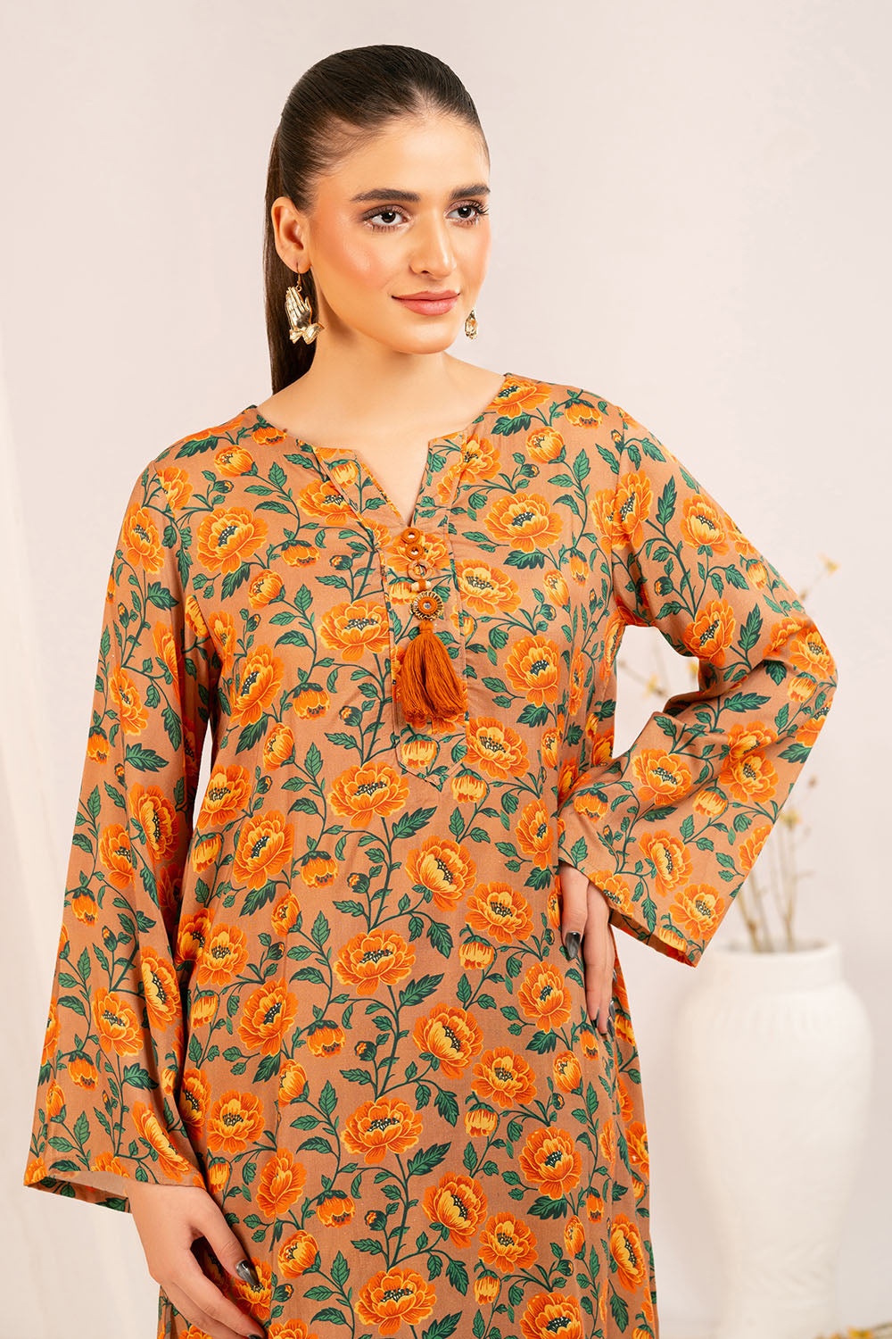 1 Piece Printed Linen Shirt