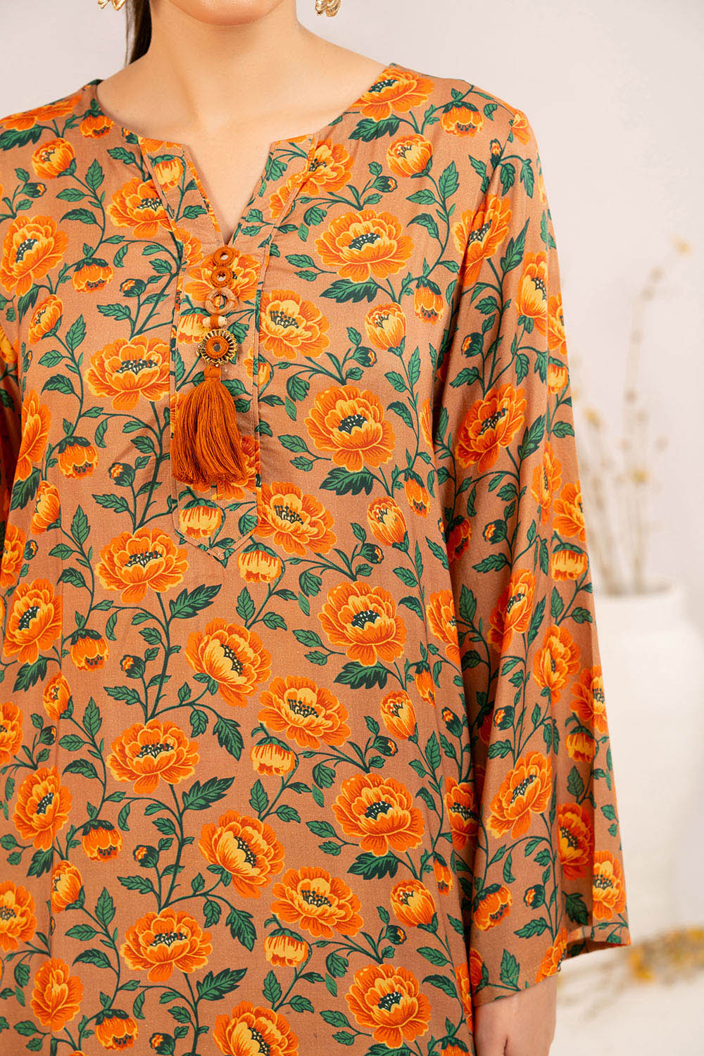 1 Piece Printed Linen Shirt