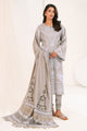 3 Piece Unstitched Embroidered Pashmina Suit with Gold and Lacquer Printed Shawl